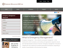 Tablet Screenshot of emergencymanagementedu.org